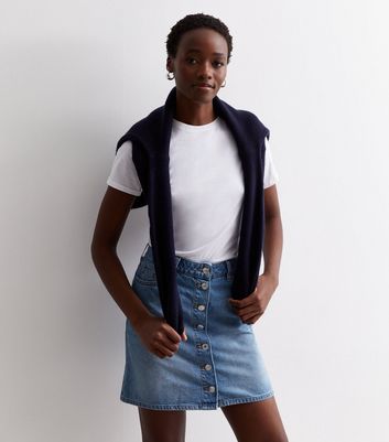A-line denim skirt - Denim blue - Ladies | H&M IN